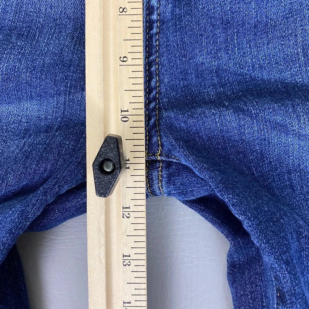 Judy Blue Slim Bootcut Jeans Women's Size 13/31 Blue Dark Wash Distressed